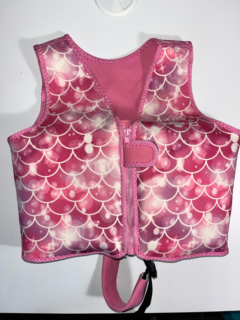 Kids Pink Mermaid-Scale Swim Vest